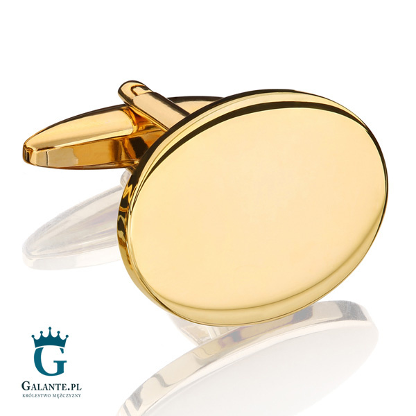 Spinki do mankietów Złote Owalne SD-7021