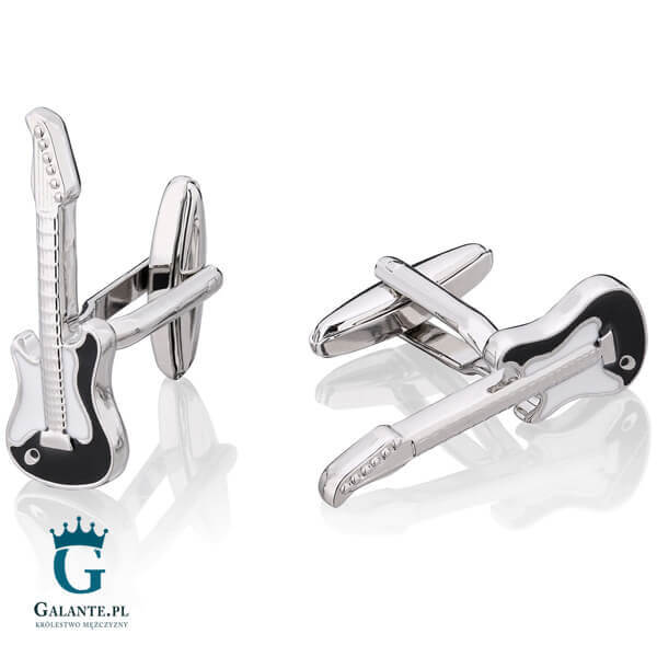 Spinki do mankietów SD-1520 Czarne Gitary