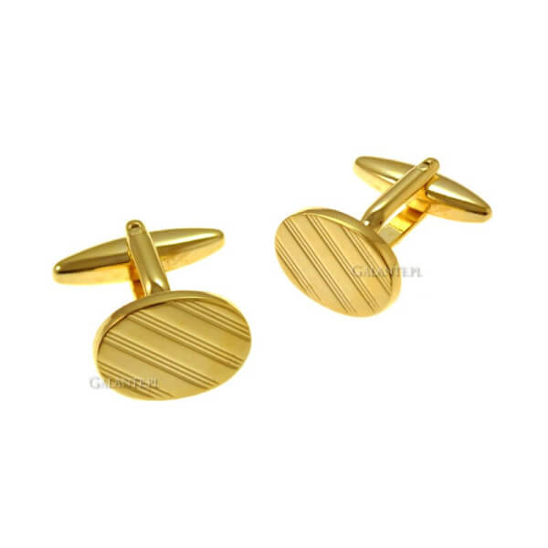 Spinki do mankietów Gold oval SD-1272