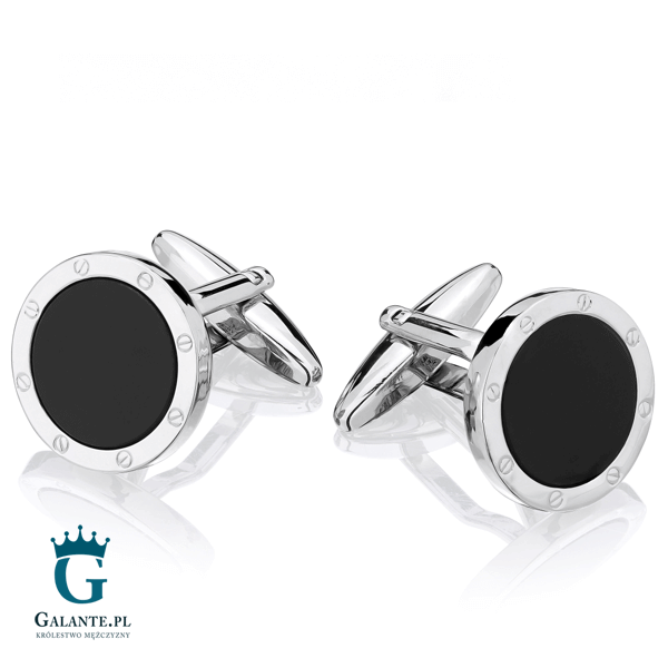 Spinki do mankietów Czarny Onyks SD-0206