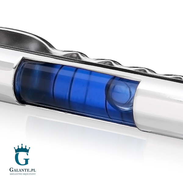 Spinka do krawata SK-9206 Poziomica Niebieska