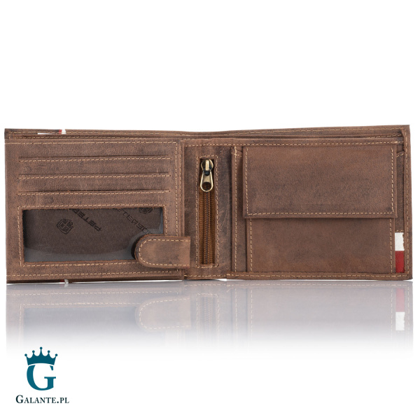 Portfel Męski Skórzany Nubuk Barwy Polskie PETERSON 304P-01