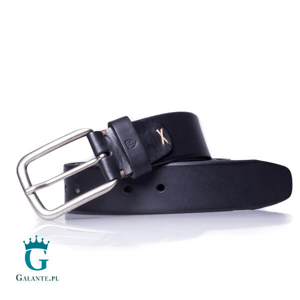 Brązowy pasek skórzany casual jeans Miguel Bellido 4975-40-1612-13