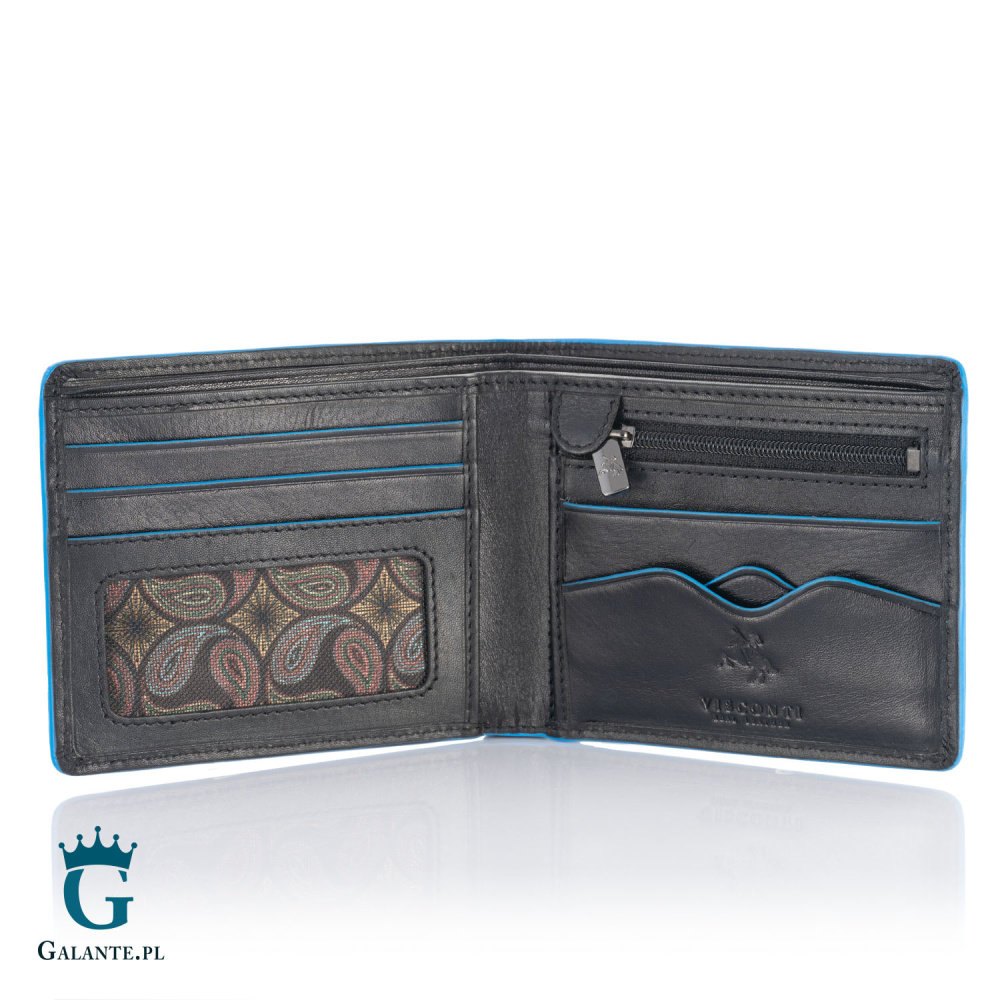 Mały portfel skórzany Visconti TSC-47 jasny brąz