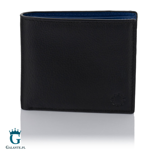 Dwukolorowy skórzany portfel męski Yoshi Y2378 z RFID – niebieski