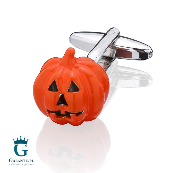 Spinki do mankietów Dynia na Halloween