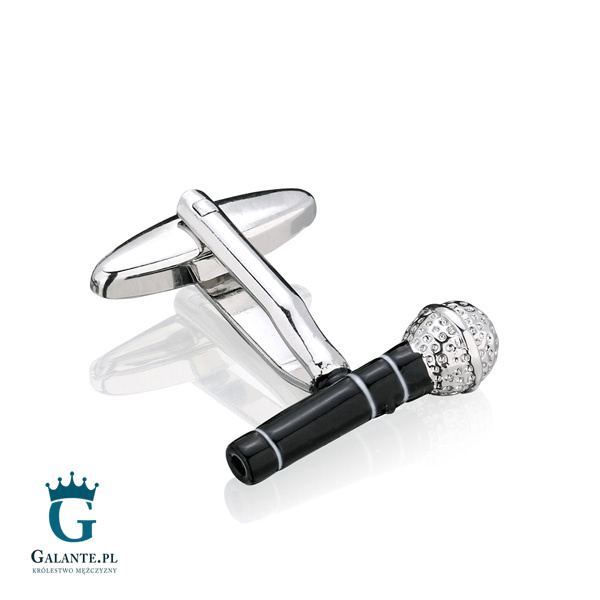 Spinki do mankietów X2 Mikrofon czarny