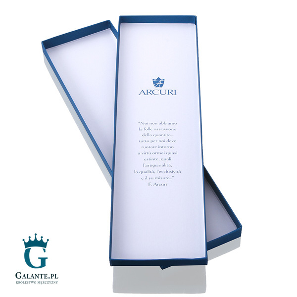 Brązowy włoski krawat jedwabny Arcuri 14848/5