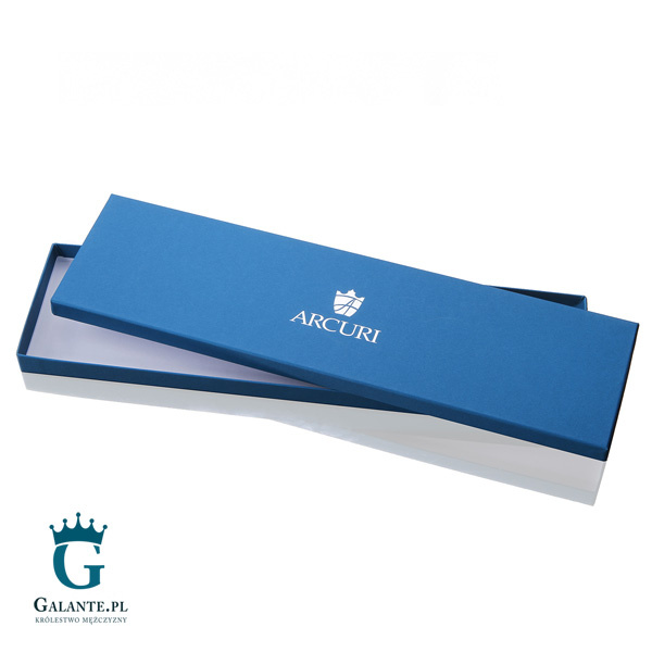 Brązowy włoski krawat jedwabny Arcuri 14848/5