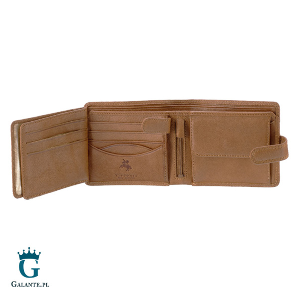 Zapinany portfel męski skórzany Visconti DR-30