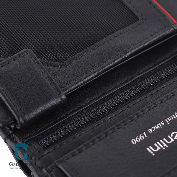 Portfel męski skórzany Valentini 154-213 Ferrari Red & Black