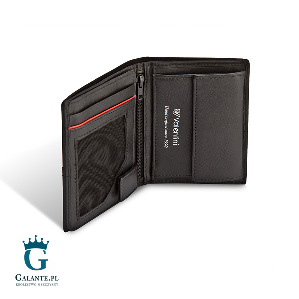 Portfel męski skórzany Valentini 154-213 Ferrari Red & Black