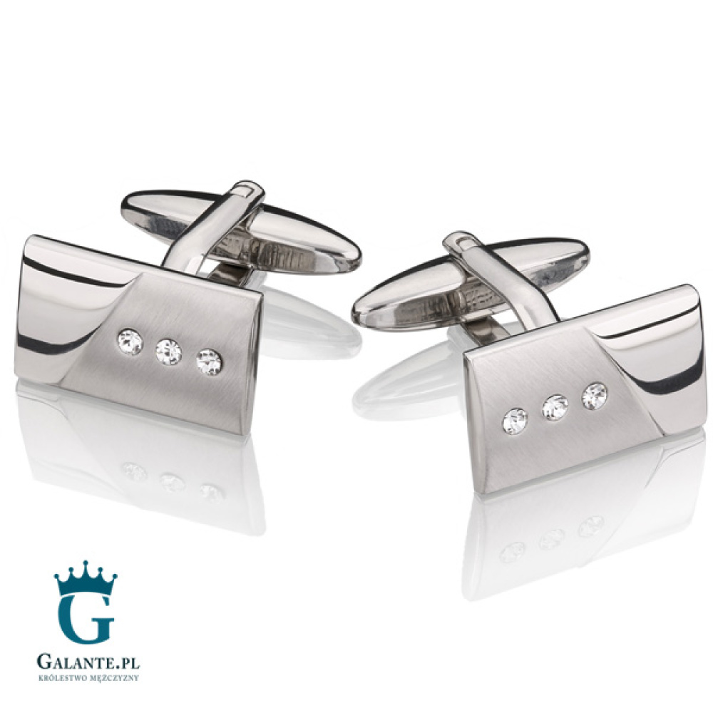 Spinki do mankietów z cyrkoniami SD-1137