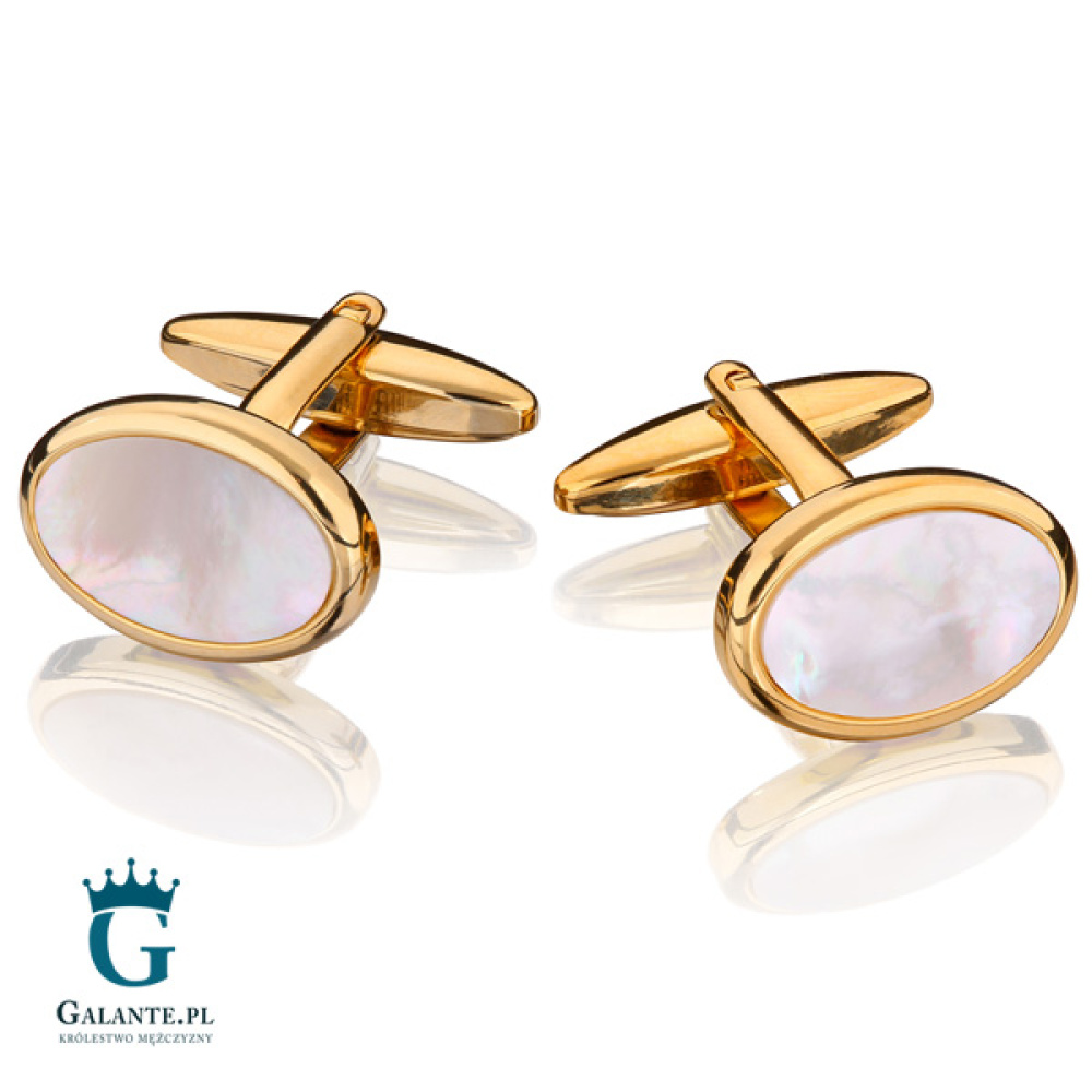 Spinki do mankietów z masą perłową SD- 252