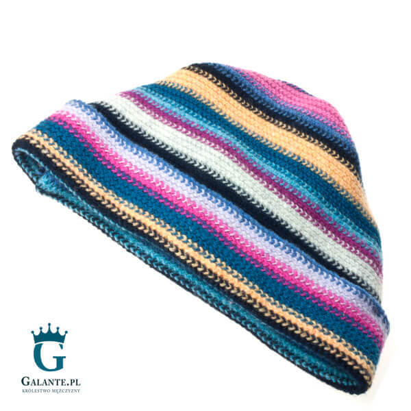 Wełniana czapka męska kolorowa LW-70