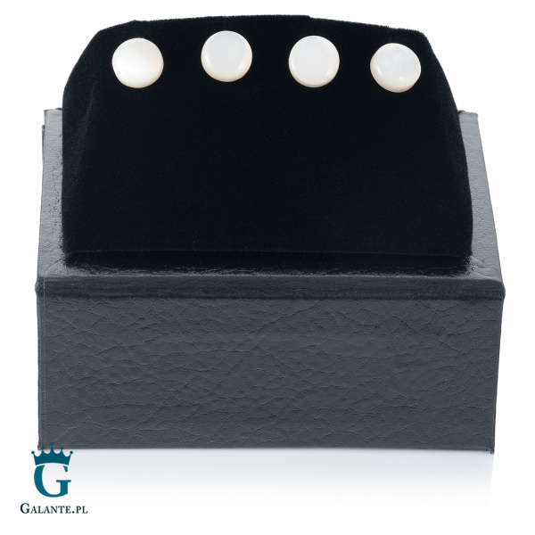 Guziki smokingowe z masą perłową PS-284 (4 guziki)