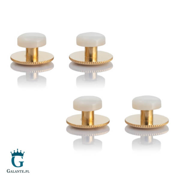 Guziki smokingowe z masą perłową PS-284 (4 guziki)