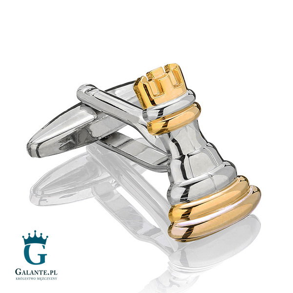 Spinki do mankietów Szachy goniec – wieża SD-1042