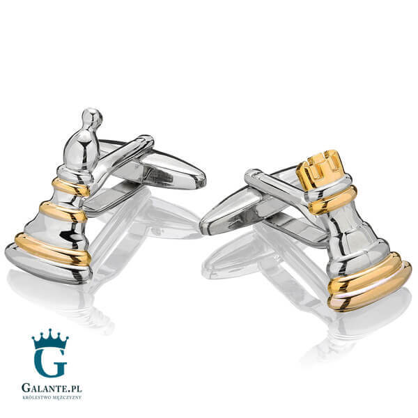 Spinki do mankietów Szachy goniec – wieża SD-1042