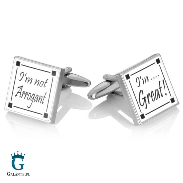 Spinki do mankietów “Jestem Wspaniały!” PS-682