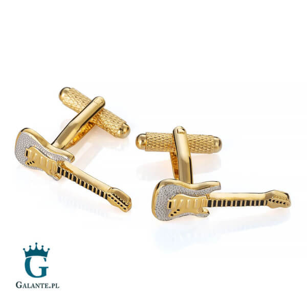 Spinki do mankietów Złote Gitary KC-701