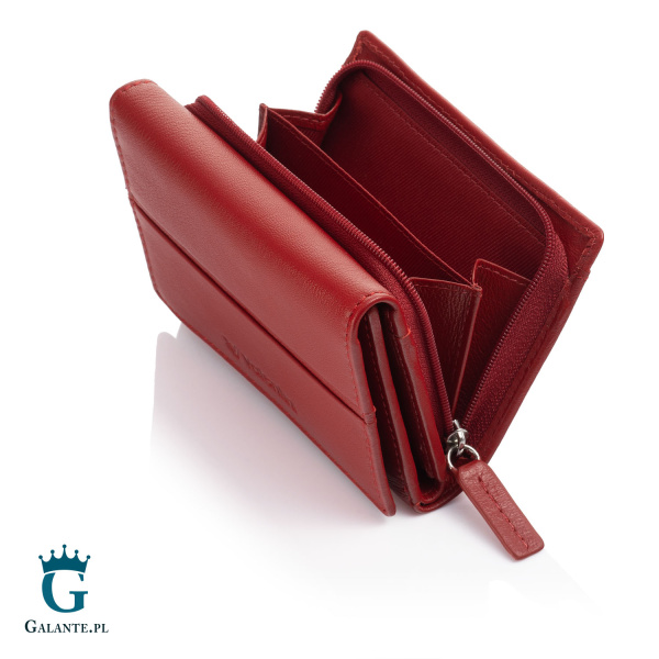 Mały pojemny portfel damski ze skóry Valentini
