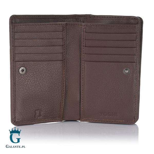 Brązowy portfelik damski Literatura Yoshi Y1089