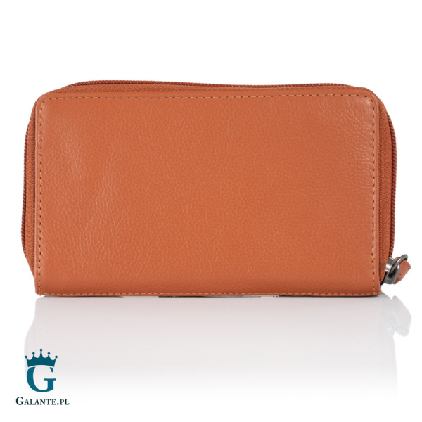 Skórzany portfel damski Słonie na Sawannie Yoshi