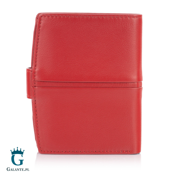 Czerwony skórzany portfel damski Valentini 185-297