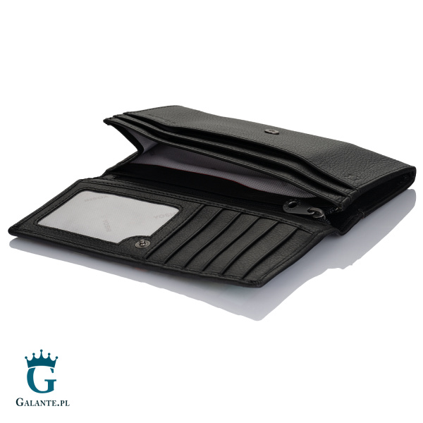 Duży skórzany portfel damski Literatura Yoshi Y1030