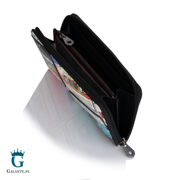 Duży skórzany portfel damski Lata 80te Yoshi Y1257