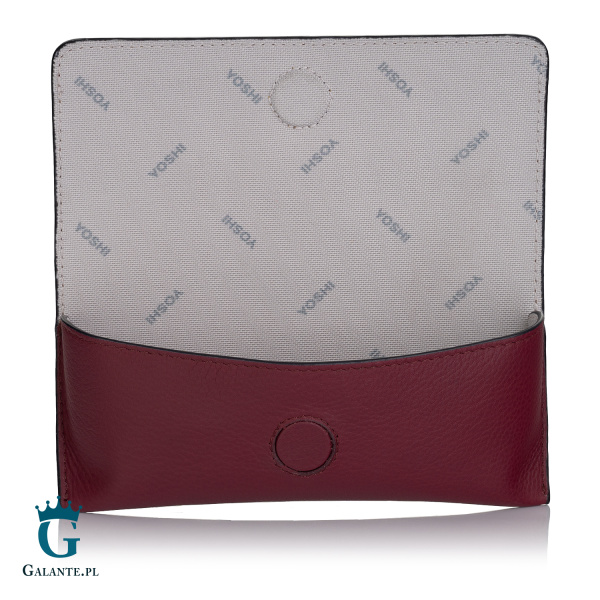 Skórzane damskie etui na okulary Yoshi Imprezowe Koty