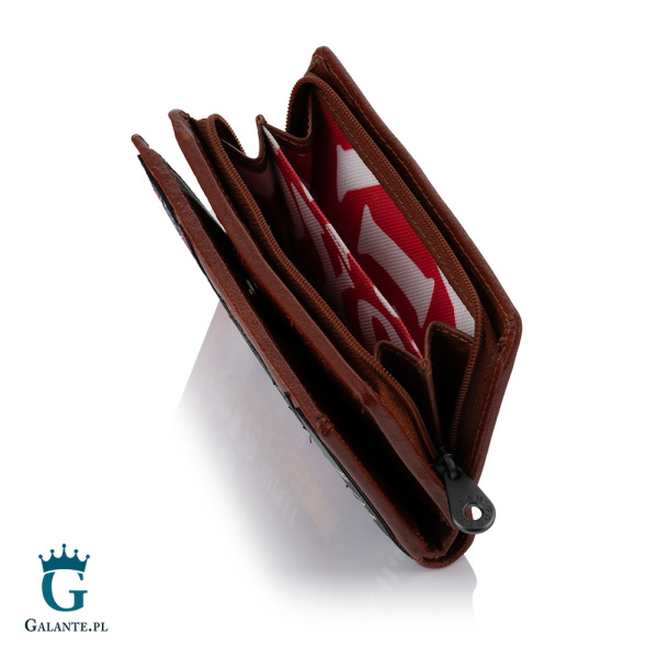 Brązowy portfelik damski Literatura Klasyczna Yoshi Y1089