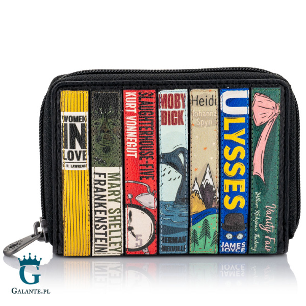 Portfelik damski ze skóry ekologicznej Literatura Piękna Yoshi Y1256