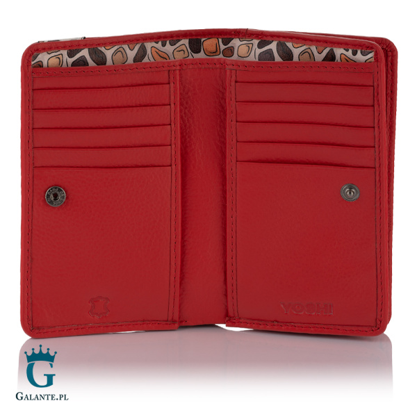 Skórzany portfel damski Żyrafy Yoshi Y1089
