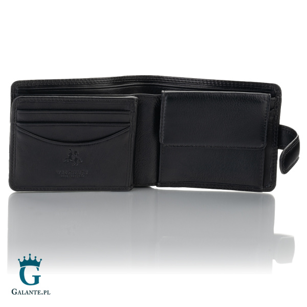 Klasyczny pojemny portfel męski Visconti Heritage HT-10 -czarny