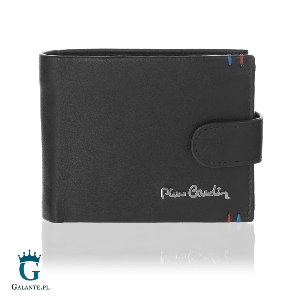Mały portfel męski Pierre Cardin z modnymi przeszyciami