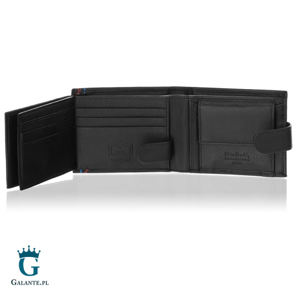 Mały portfel męski Pierre Cardin z modnymi przeszyciami