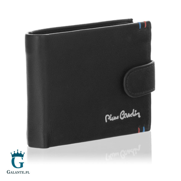 Mały portfel męski Pierre Cardin z modnymi przeszyciami