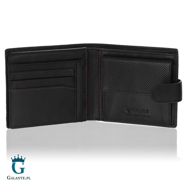 Portfel męski skórzany zapinany Valentini Perforated 13V-502