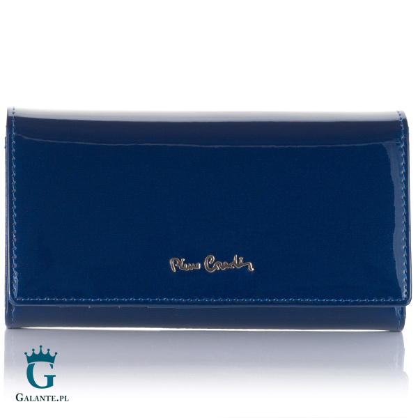 Duży portfel Pierre Cardin zapinany na zatrzask 05 LINE 114 – niebieski