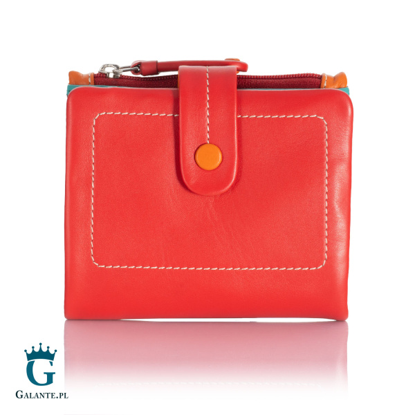 Mały kolorowy portfel damski Visconti M-77 czerwony