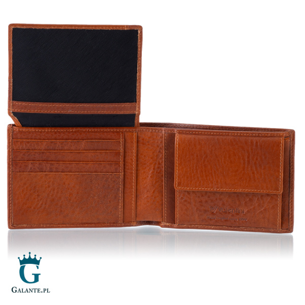 Portfel męski skórzany Valentini 159-290 cognac