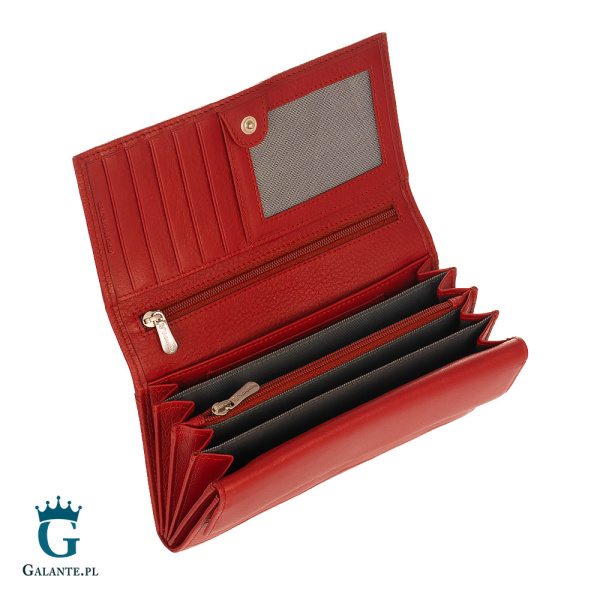 Portfel damski Valentini 157-262 z RFID – czerwony