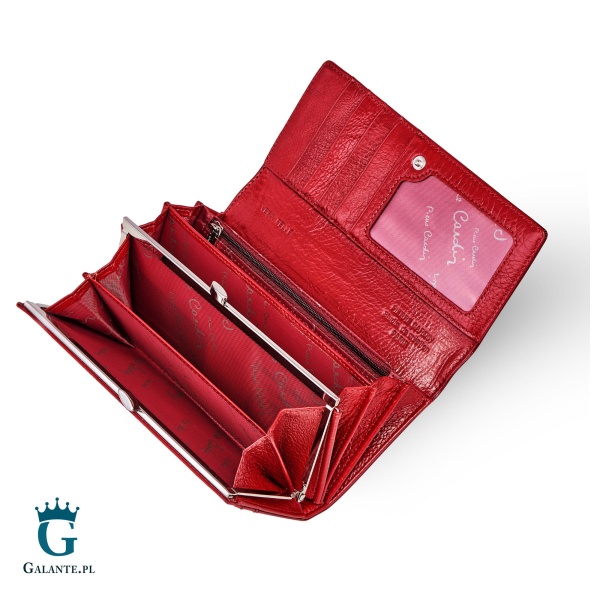 Damski Portfel Pierre Cardin Lakierowany na zatrzask 05 LINE 100 – czerwony