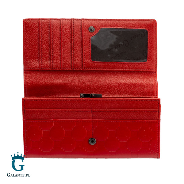 Portfel damski Pierre Cardin z ekoskóry czerwony