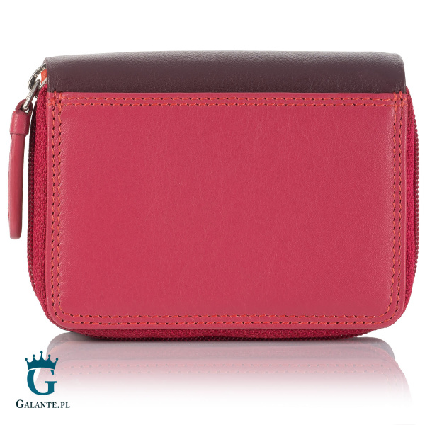 Kolorowy portfelik skórzany Visconti RB-53 RFID – śliwkowy