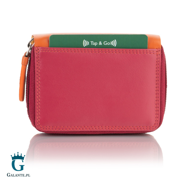 Kolorowy portfelik skórzany Visconti kRB-53 pomarańczowy