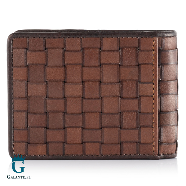 Skórzany portfel męski Visconti PT-107 z RFID – brązowy