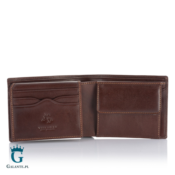 Klasyczny portfel męski Visconti MZ-4 RFID – brązowy